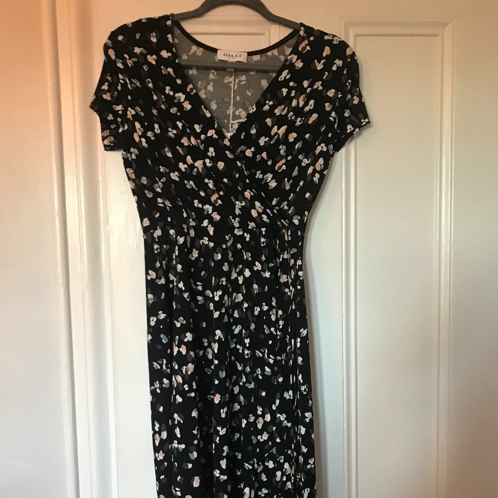 Gilli floral faux wrap dress S